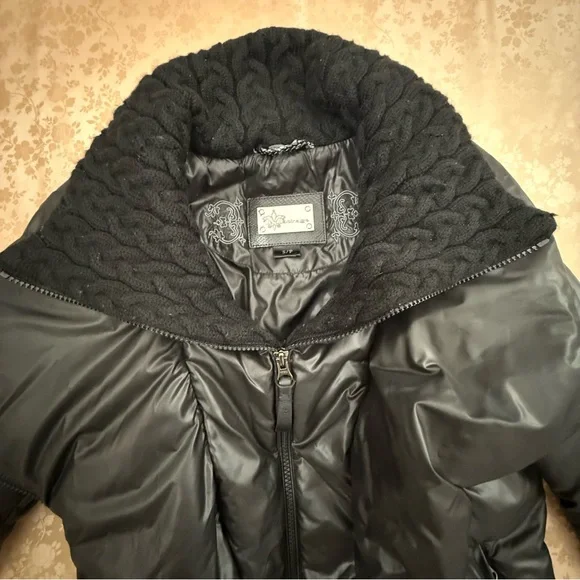 MACKAGE Selma Glossy Black Puffy Zipper Layered Coat Jacket Size Small Petite - Picture 7 of 16